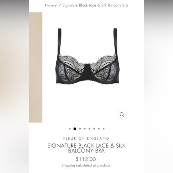 FLEUR OF ENGLAND lace and silk bra - Picture 2 of 8